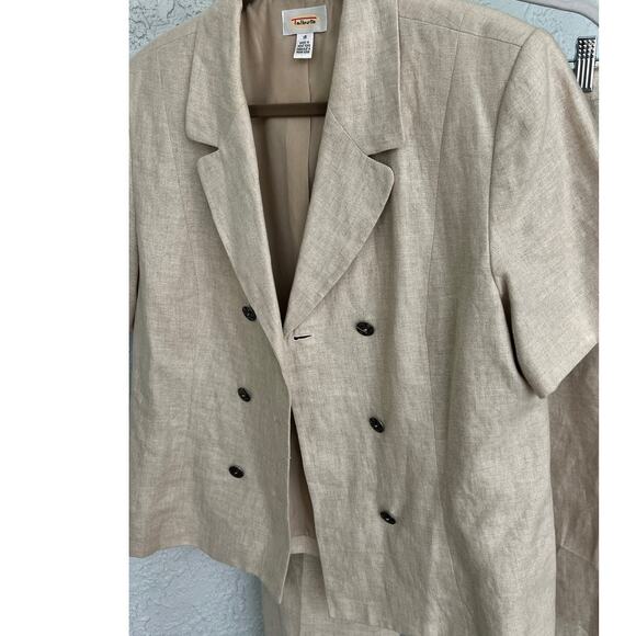 Talbots Irish Linen Blazer & Pants Set - Natural, Size 16 - Picture 4 of 17